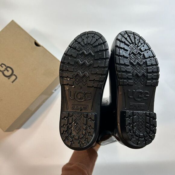 Ugg Boots Kids Size 13 K Raana Mural Rain Boot Black Rubber - Picture 6 of 8